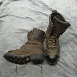 Red Wing Men Boot 8D Brown Logger Max Safety Toe Waterproof Iron Ranger 4420 VTG